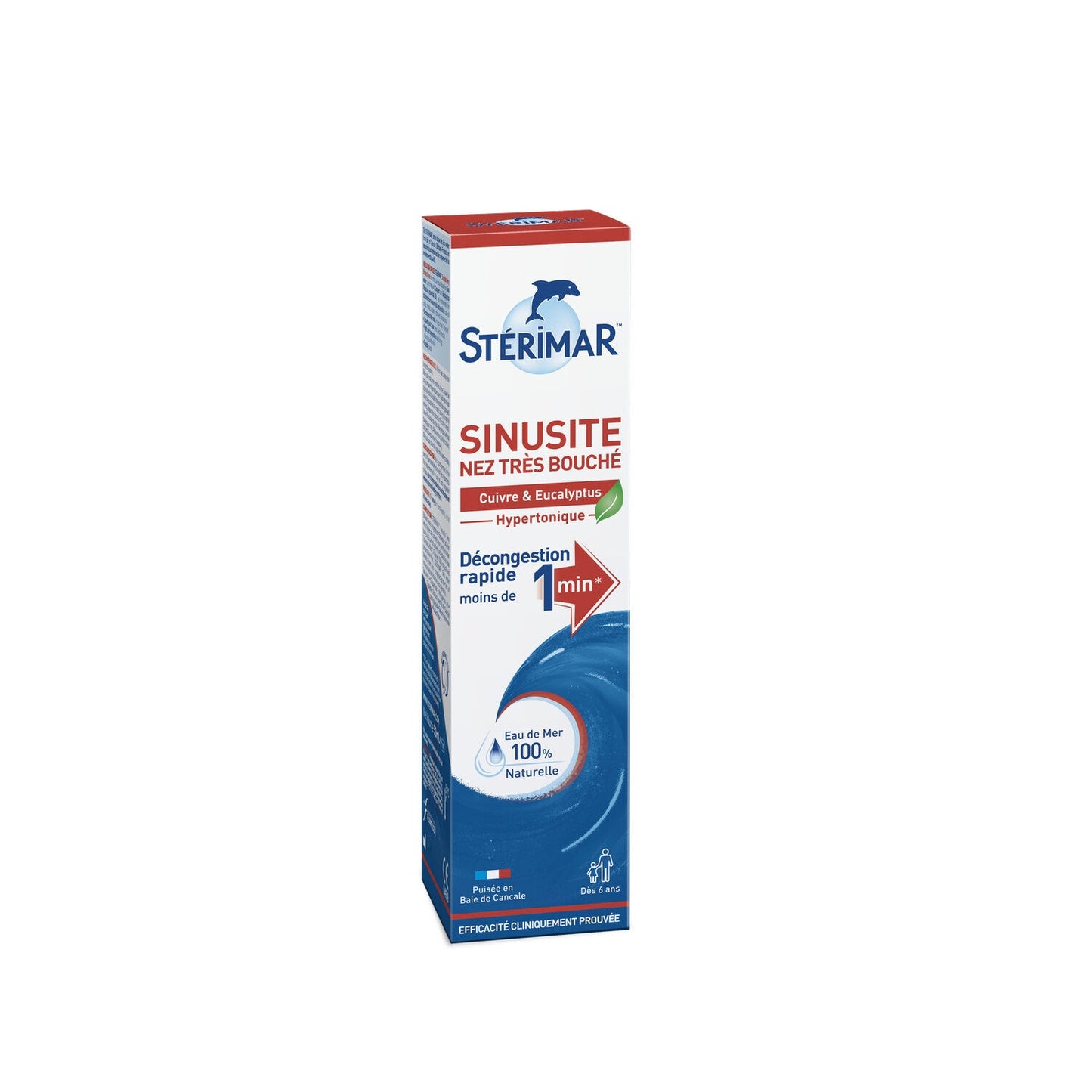 Nasal Spray Decongestant Very Blocked Nose Sinusitis Sea Water Eucalyptus Copper STERIMAR