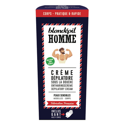 Crème Dépilatoire Homme Douche Peau Sensible BLONDEPIL