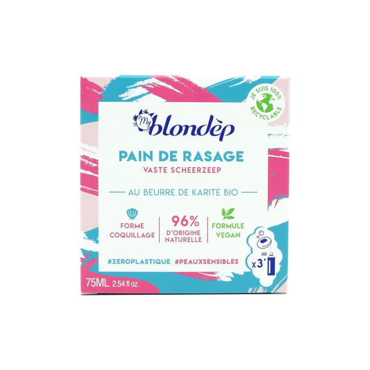 MY BLONDEP Solid Shaving Bar for Sensitive Skin with Organic Shea Butter