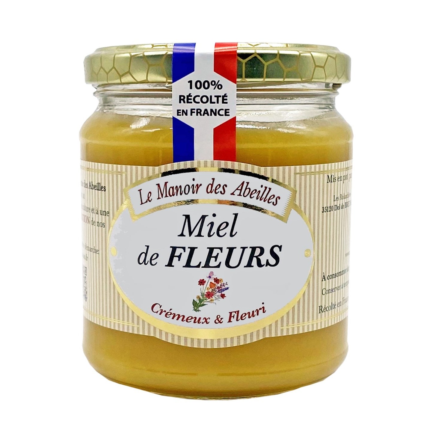 Miel de Fleurs Crémeux et Fleuri LE MANOIR DES ABEILLES le pot de 350g