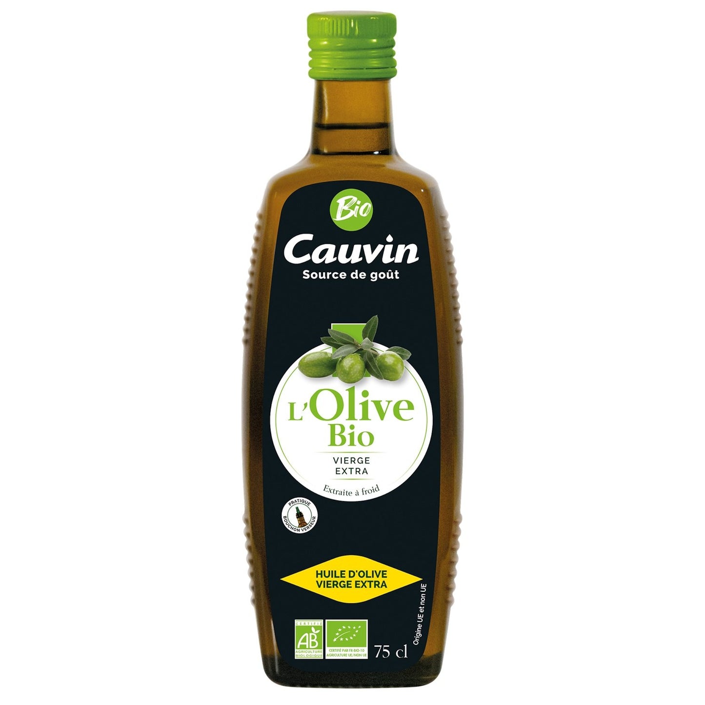 Olio d'oliva biologico fruttato verde CAUVIN