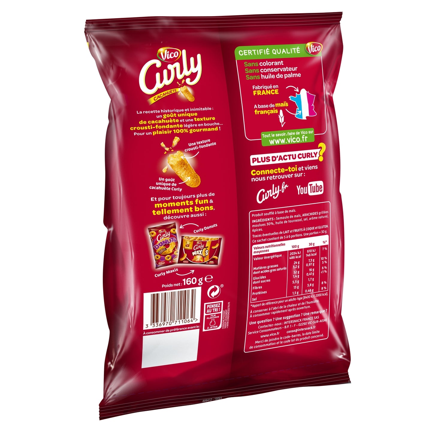 Soufflés l'Original Cacahuète Format Familial CURLY