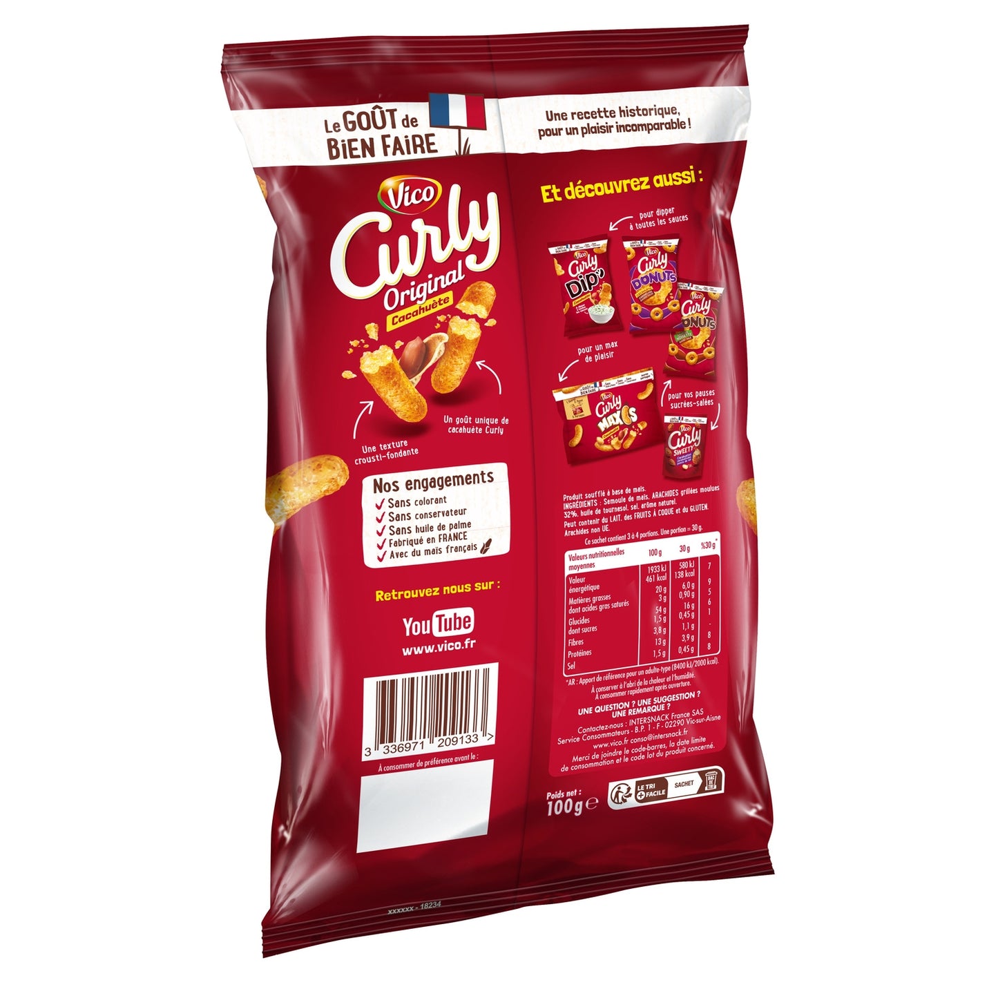 Soufflés l'Original Cacahuète Format Classique CURLY