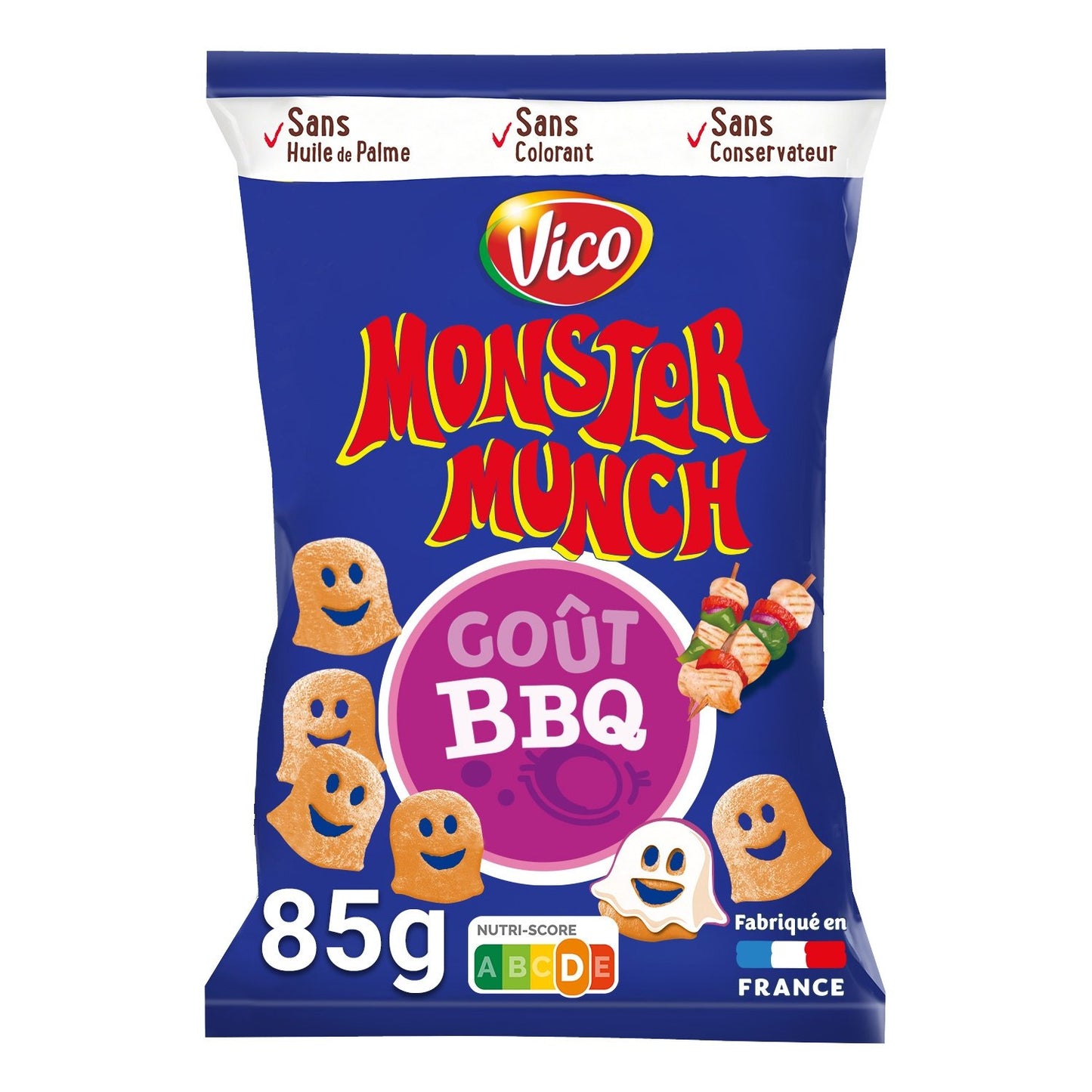 Biscuits Apéritifs Goût Barbecue MONSTER MUNCH le sachet de 85g