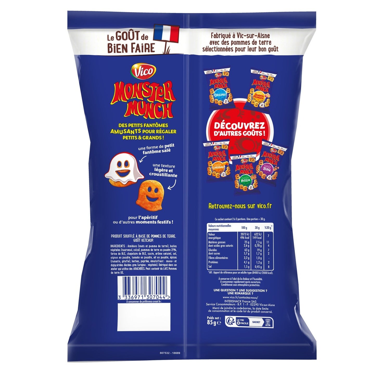 Biscuits Apéritifs Goût Ketchup MONSTER MUNCH