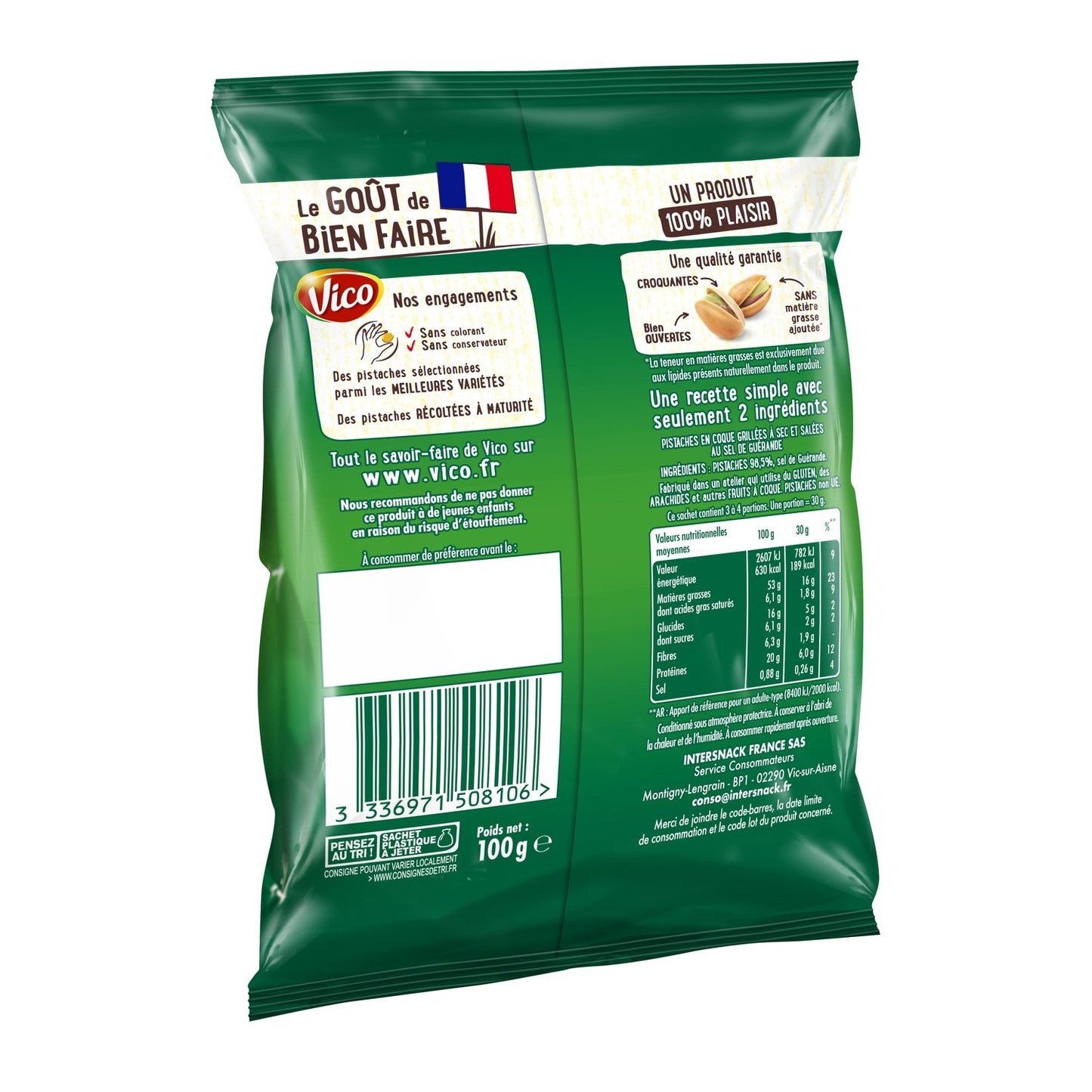 VICO Dry-Roasted Pistachios with Guérande Salt
