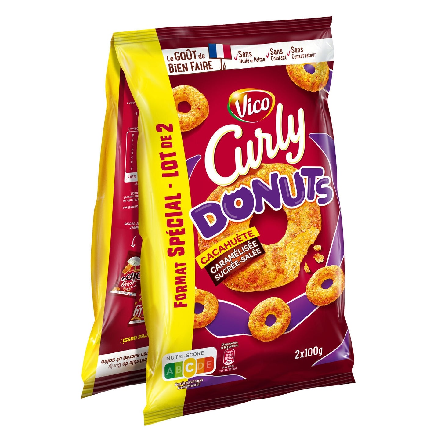 Biscuits Apéritifs Donuts Cacahuète Caramélisée CURLY