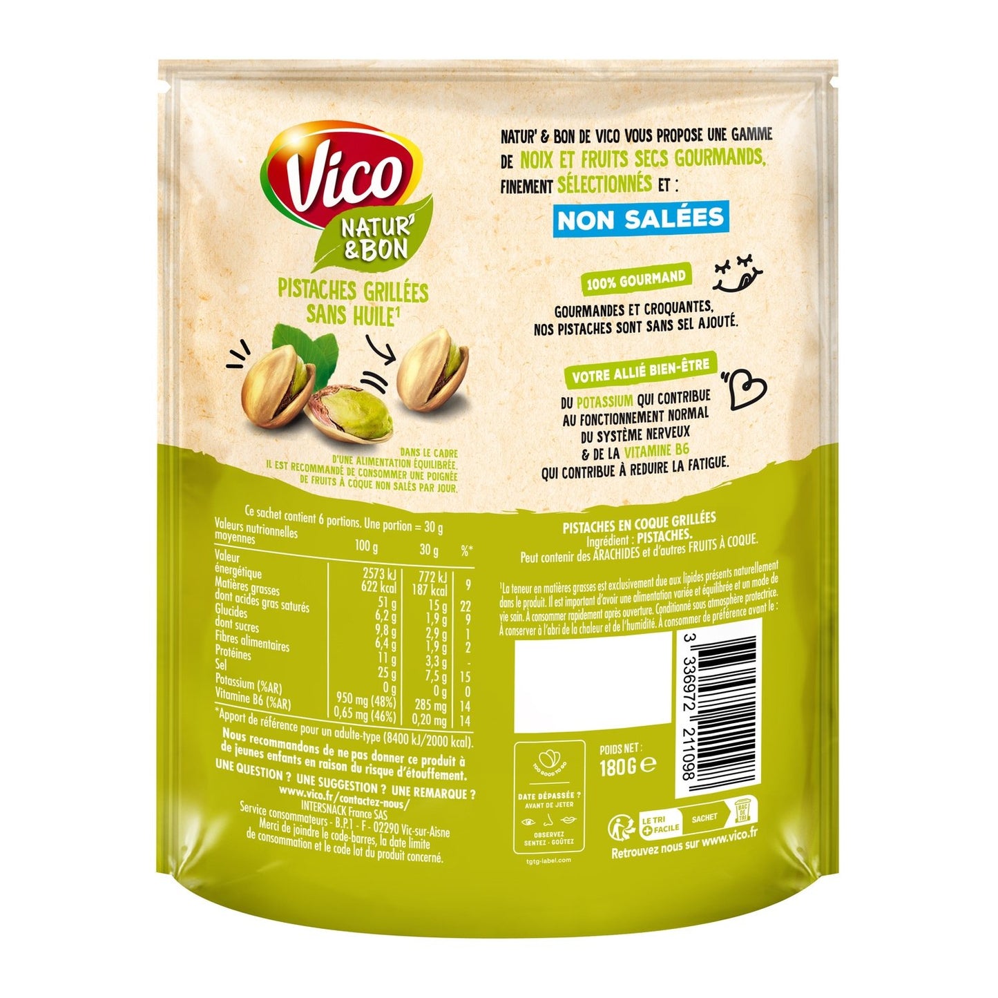 Pistaches Grillées et Non Salées Natur' & BON VICO