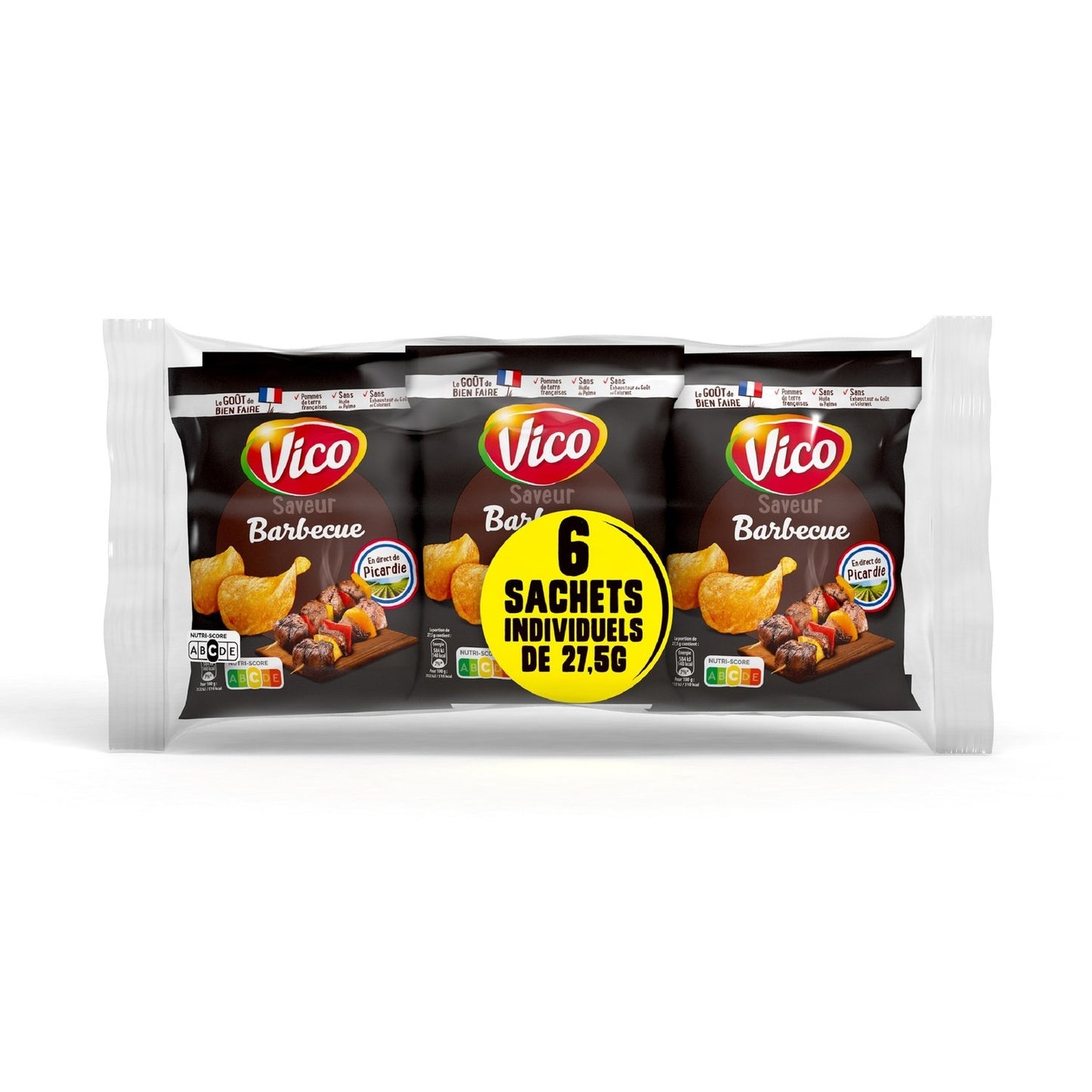 Chips Lisses Barbecue VICO les 6 paquets de 27,5g