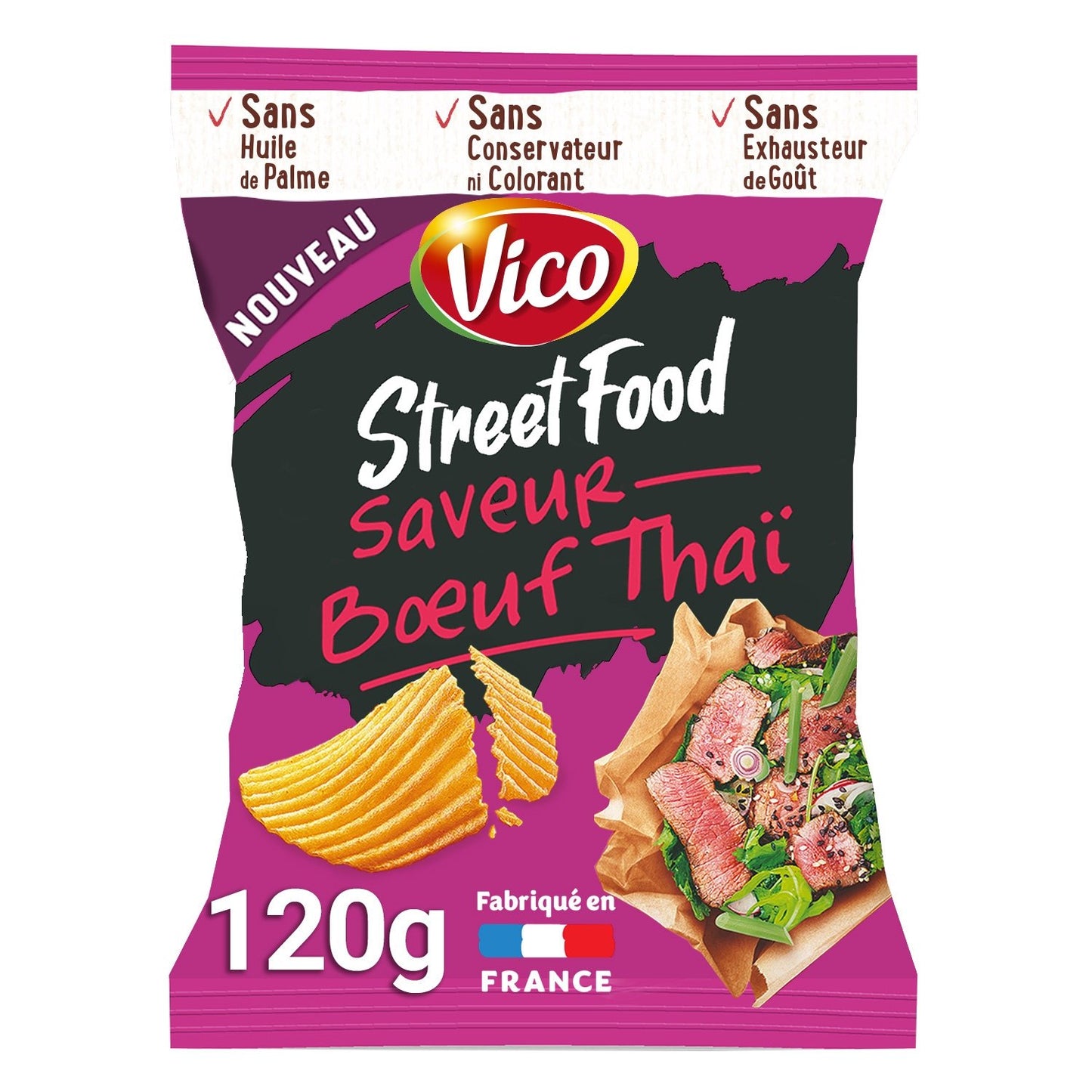 VICO Streetfood-Chips mit thailändischem Rindfleischgeschmack