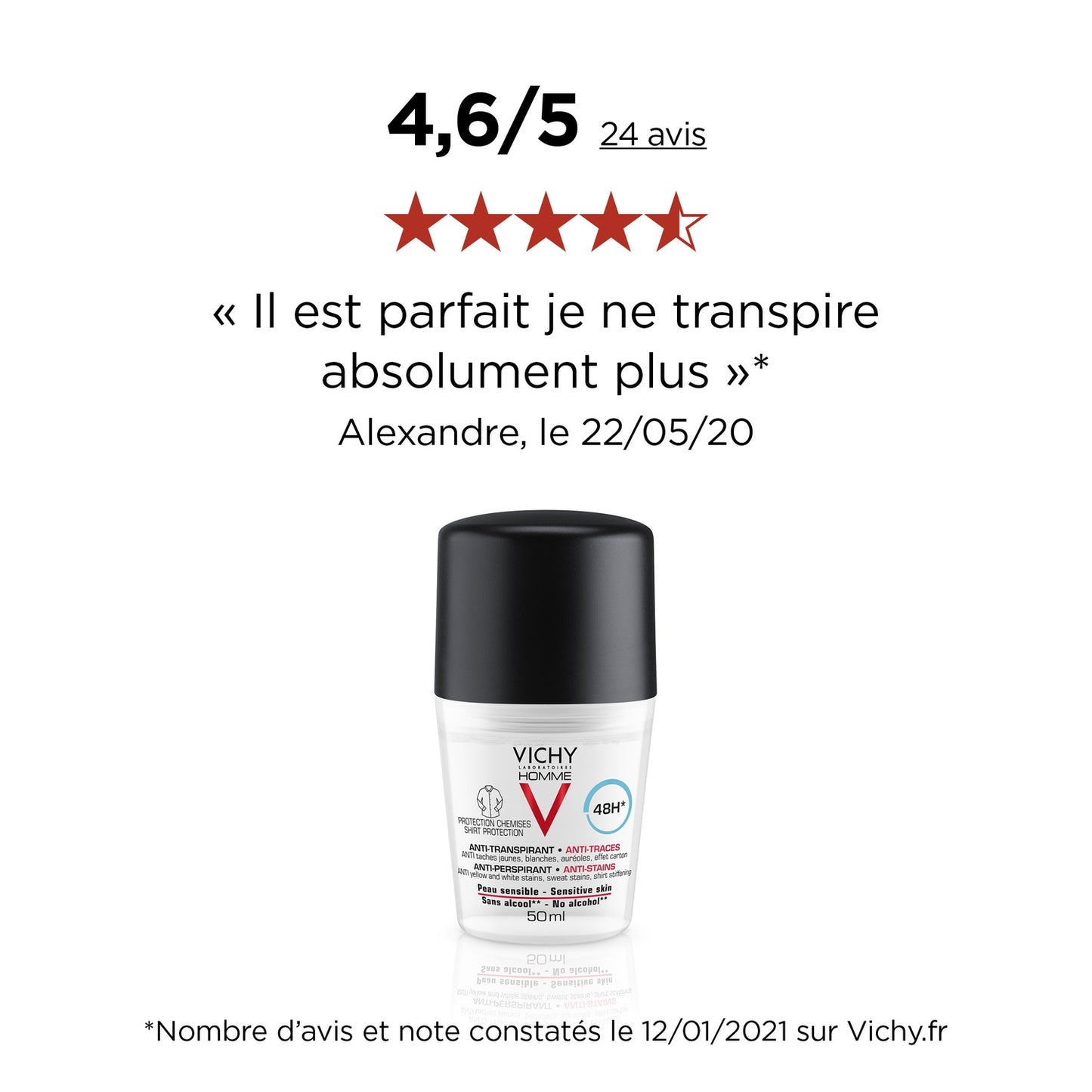 Déodorant Homme 48h Anti-Traces VICHY