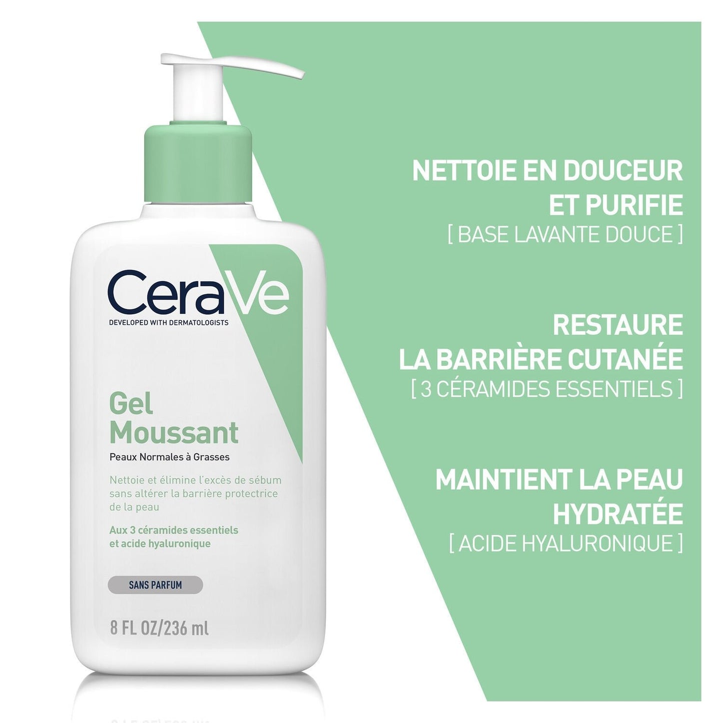 Gel Nettoyant Visage Moussant CERAVE
