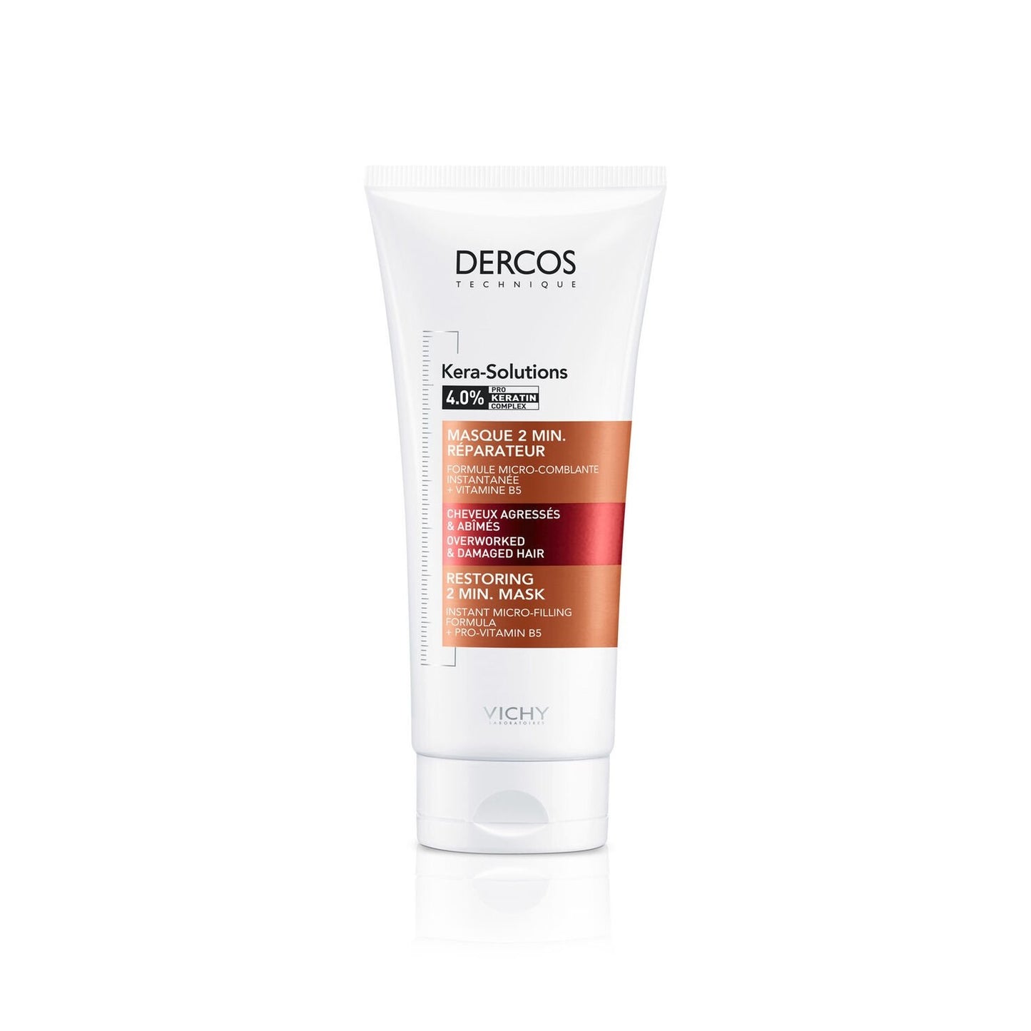 Masque Réparateur Cheveux Abîmés Complexe Pro-Kératine Kera-Solutions VICHY LABORATOIRES le flacon de 200mL