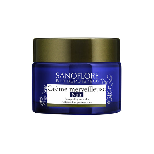 Crème de Nuit Visage Femme Peau Neuve Anti-Rides Merveilleuse SANOFLORE