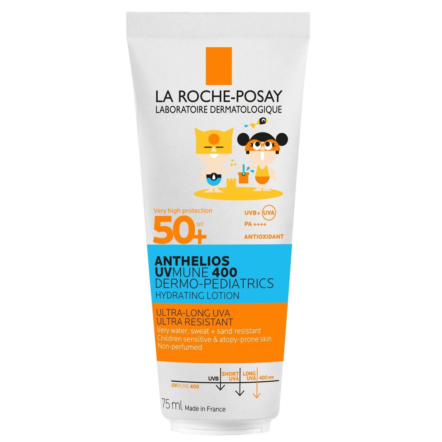 Crème Solaire Enfant Peau Sensible Très Haute Protection Spf 50+ Anti-Uvb Anti-Uva LA ROCHE-POSAY le fLacon de 75mL