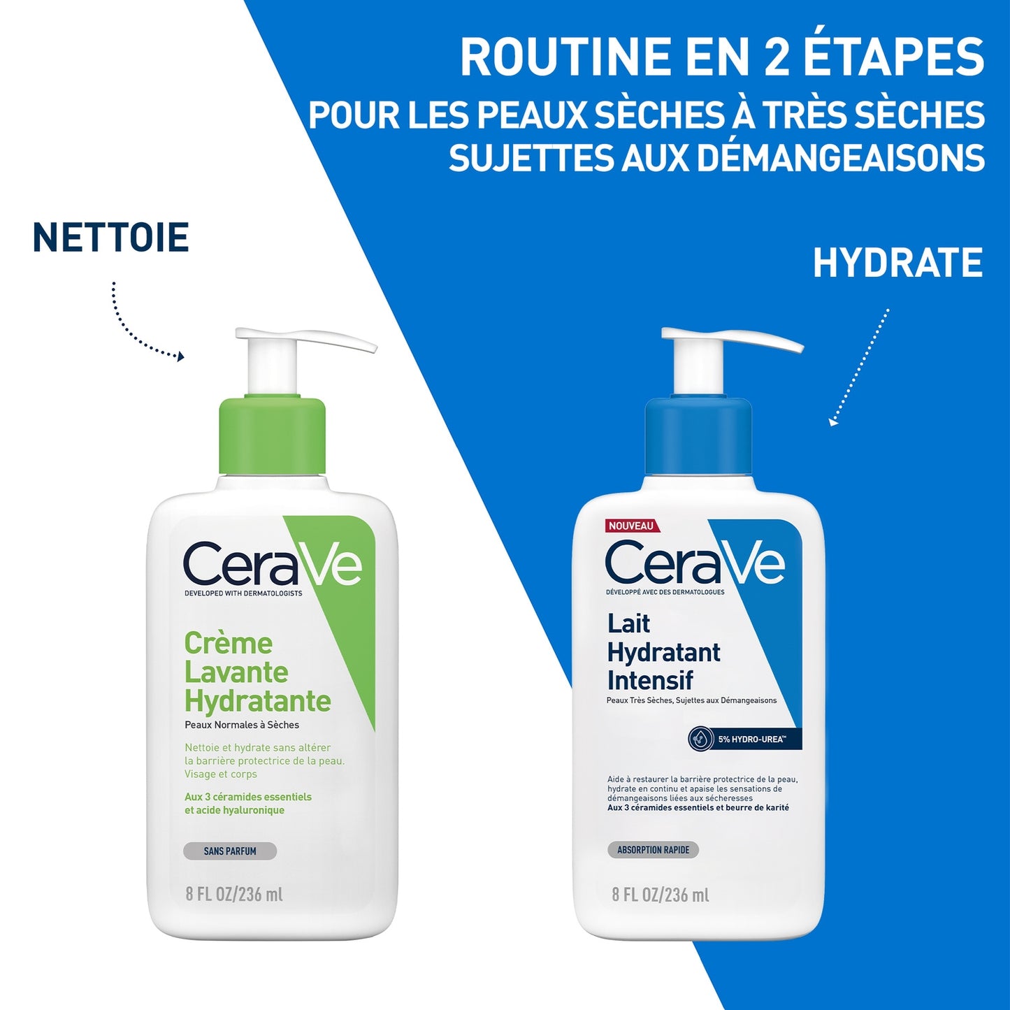 Lait Corps Peau Sèche et Extra Sèche Hydrate et Restaure la Barrière Cutanée CERAVE