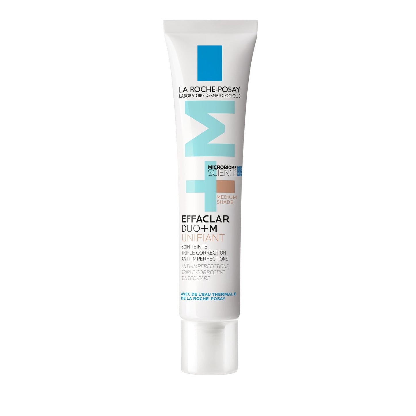 Soin Teinté Triple Correction Anti-Imperfections Unifiant Peaux Sensibles Teinte Medium Microbiome Science Effaclar Duo+M LA ROCHE-POSAY