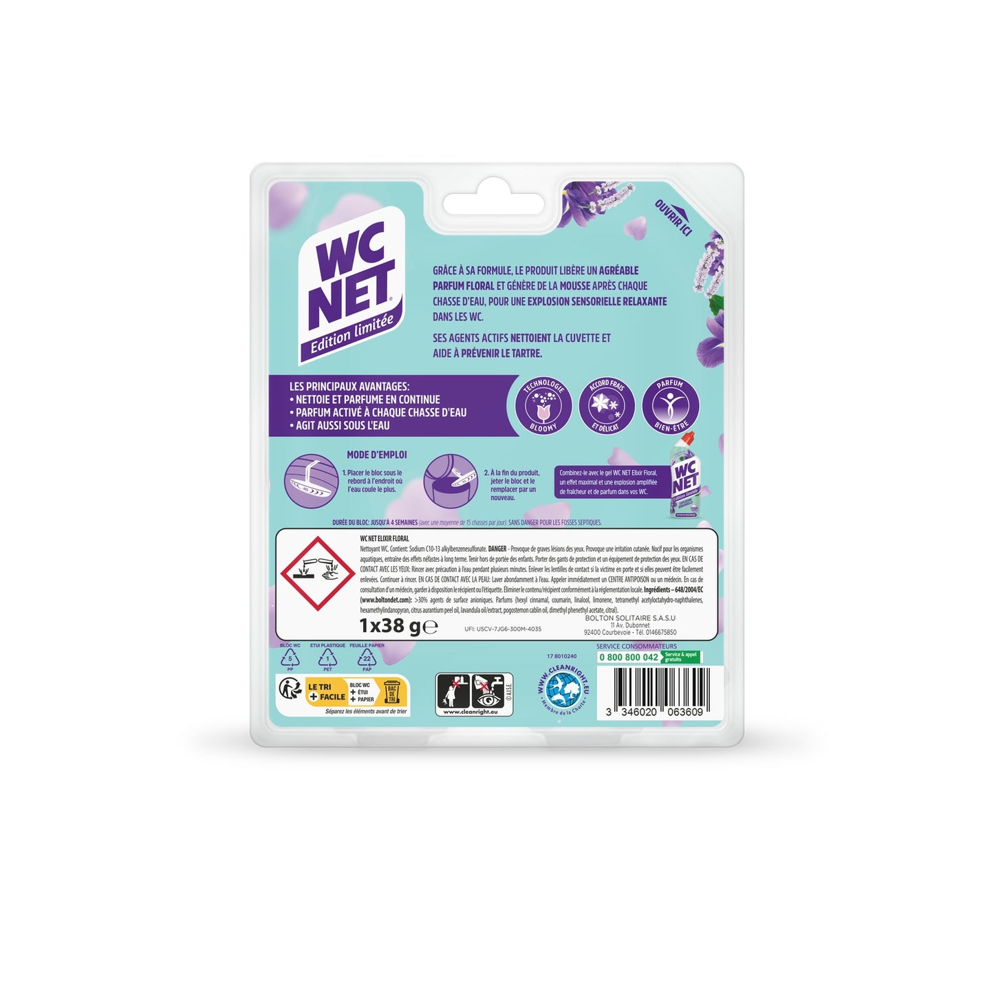 Elixir Floral WC NET Toilet Block