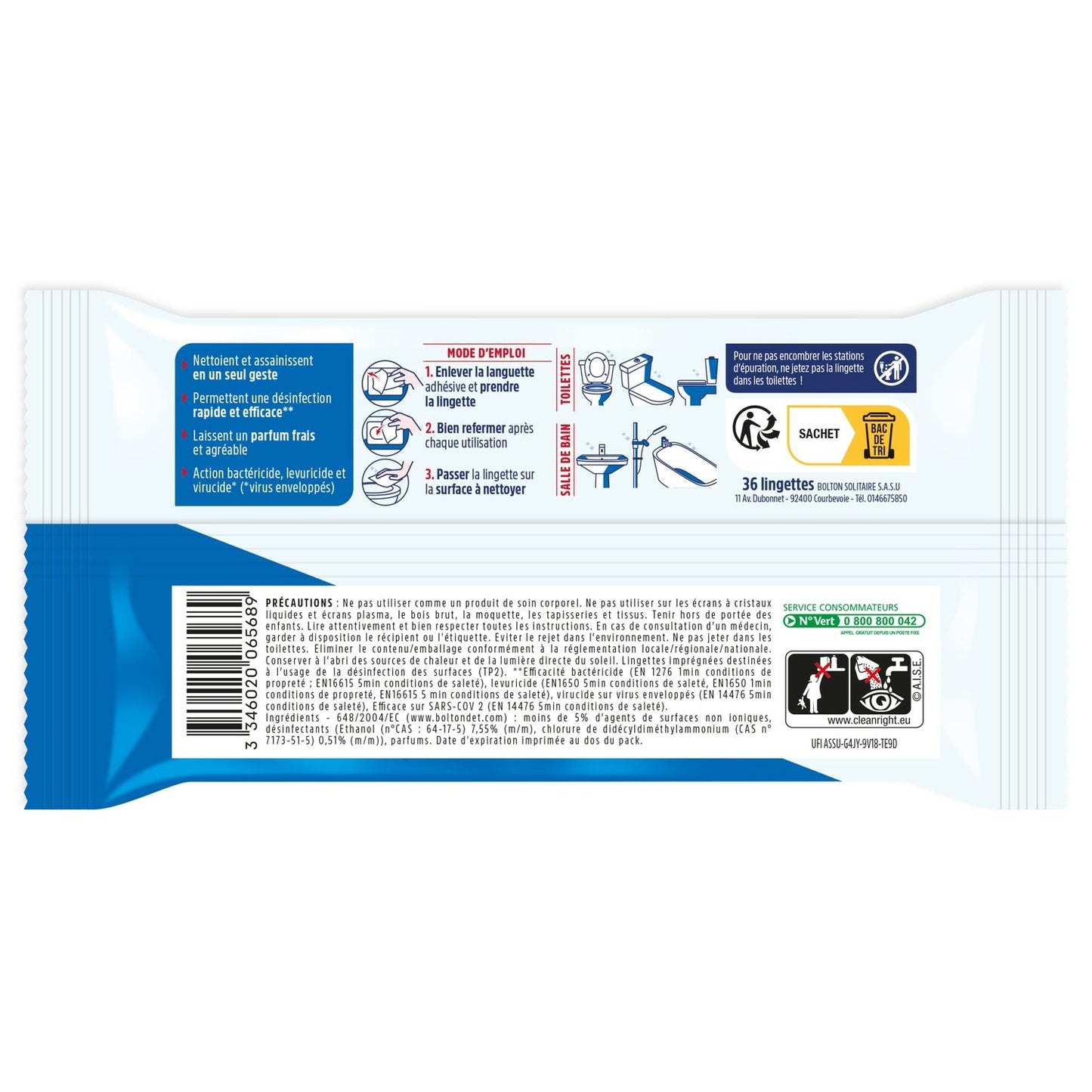 WC NET Desinfektionstücher ohne Bleichmittel