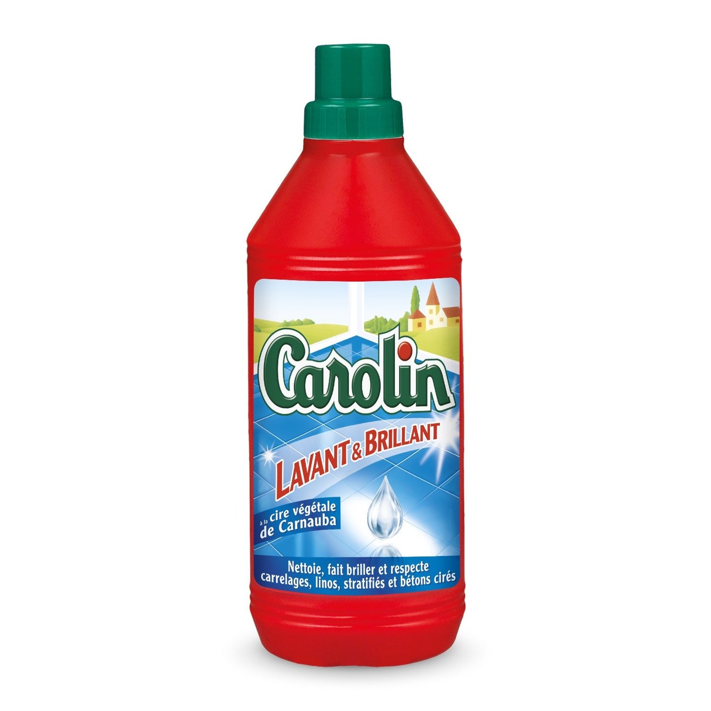 Nettoyant Lavant et Brillant Cire de Carnauba CAROLIN le bidon de 1 l