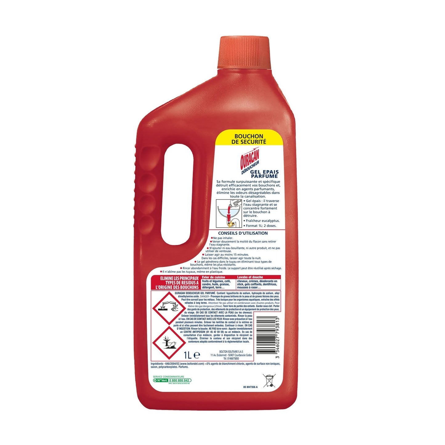 HURRICANE Scented Thick Gel Drain Cleaner