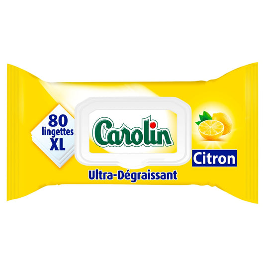 Lingettes Dégraissantes Citron CAROLIN