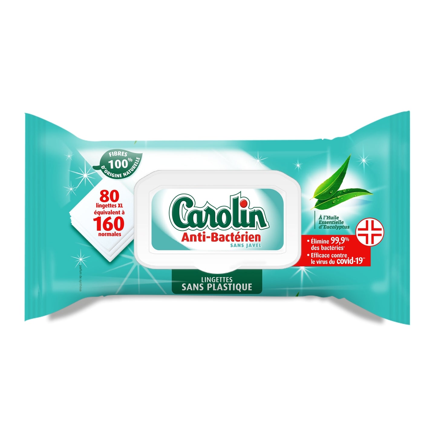 Lingette Anti-Bactérien S/javel CAROLIN