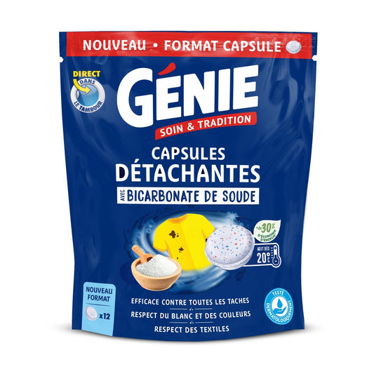 GENIE Stain Remover Capsule Laundry Detergent with Baking Soda