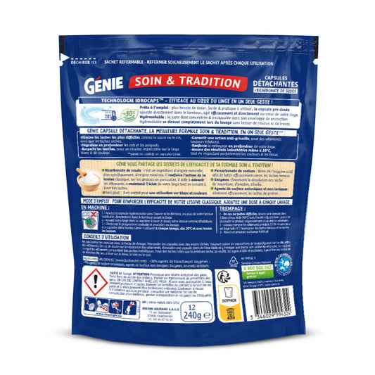 GENIE Stain Remover Capsule Laundry Detergent with Baking Soda