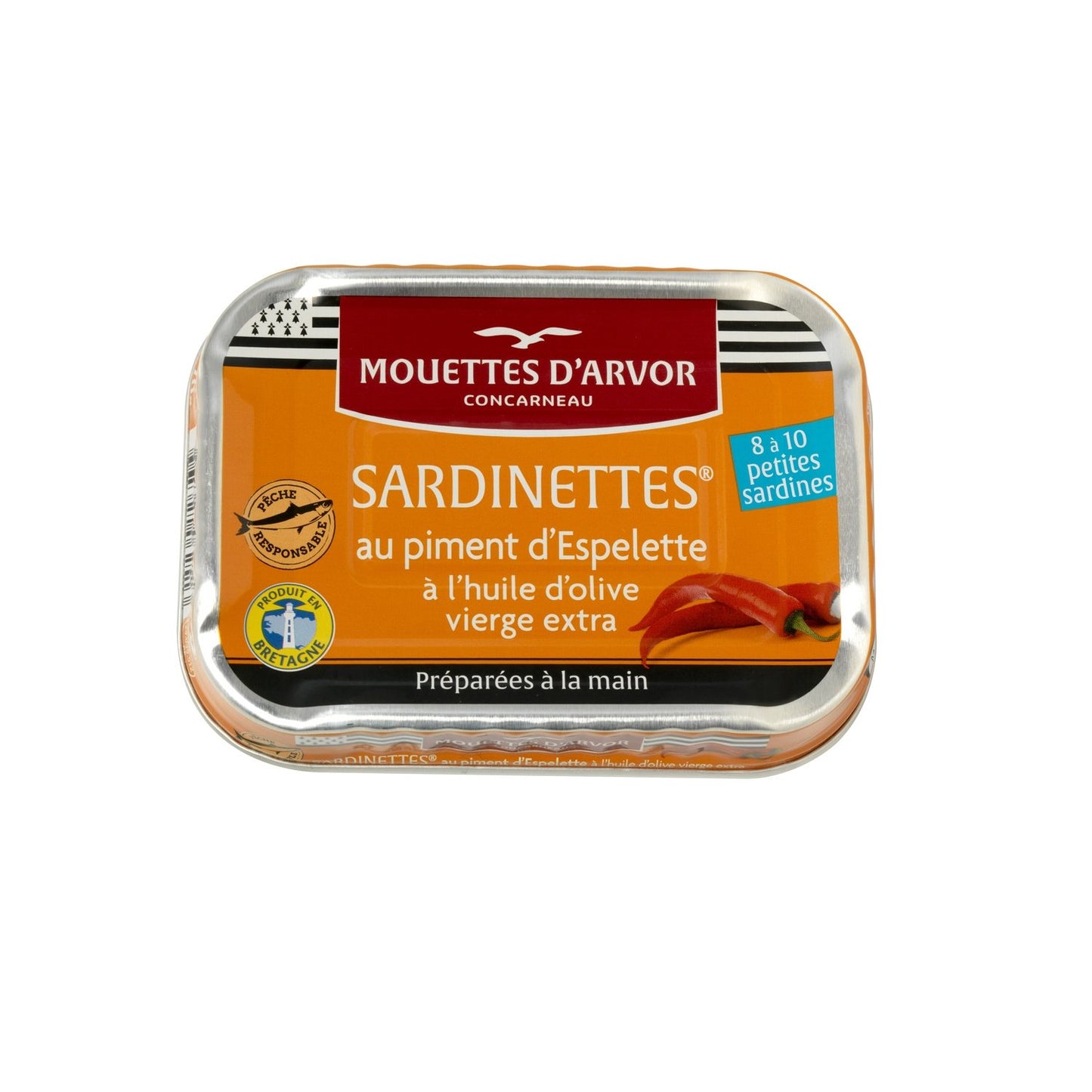 Sardinettes with Espelette Pepper and Olive Oil LES MOUETTES D'ARVOR