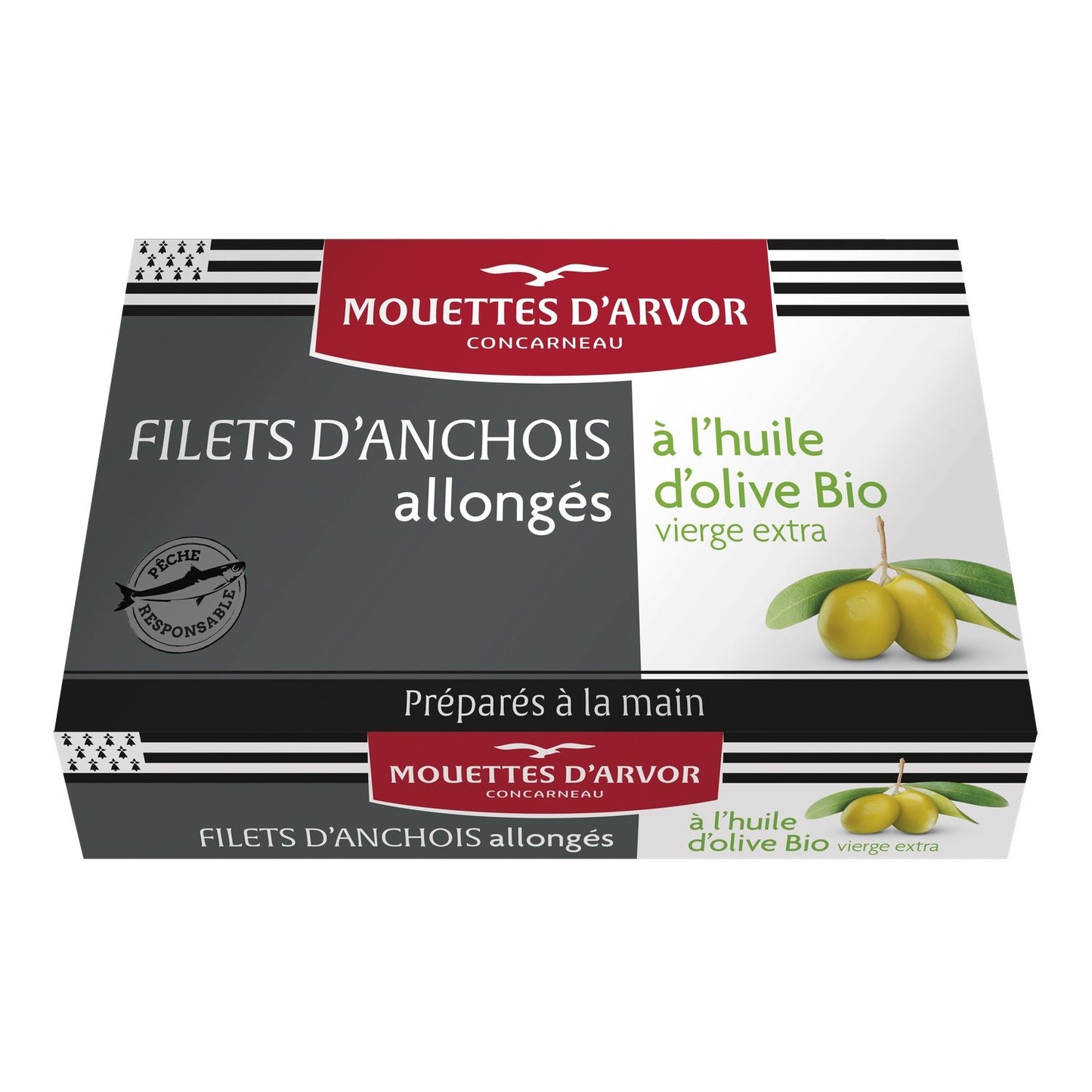 Anchovy Fillet in Organic Extra Virgin Olive Oil LES MOUETTES D'ARVOR