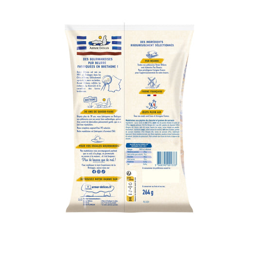 ARMOR DELICES Madeleines mit Schokoladenstückchen und Buchweizen