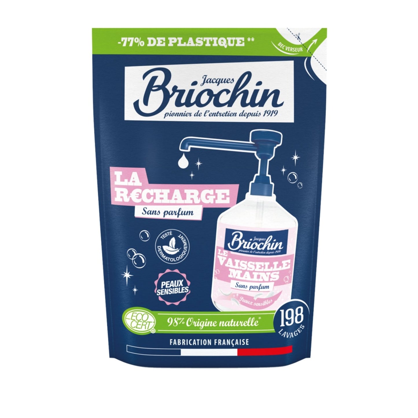 BRIOCHIN Unscented Hand Dishwashing Liquid Refill