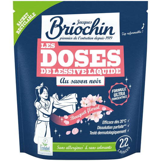 JACQUES BRIOCHIN Flüssigwaschmittel mit schwarzer Seife Blumenbouquet