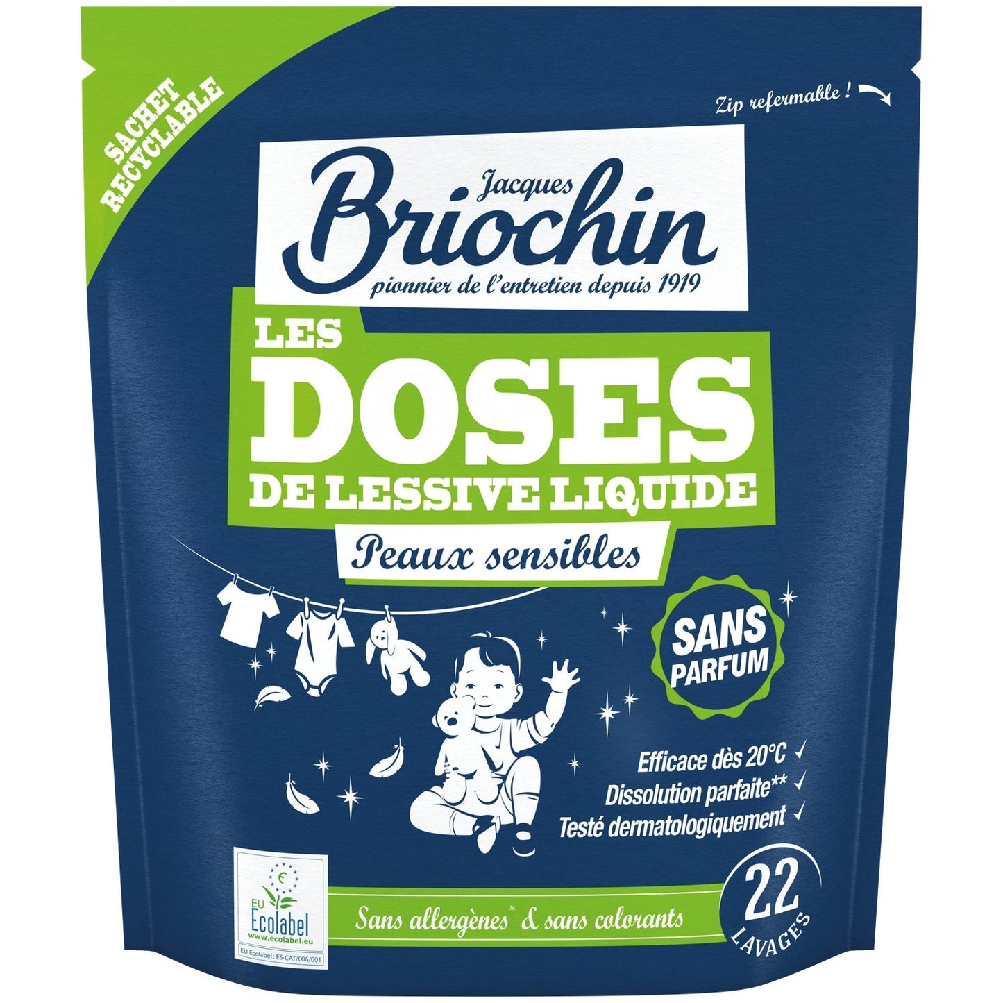 JACQUES BRIOCHIN Flüssigwaschmittel ohne Duftstoffe für empfindliche Haut