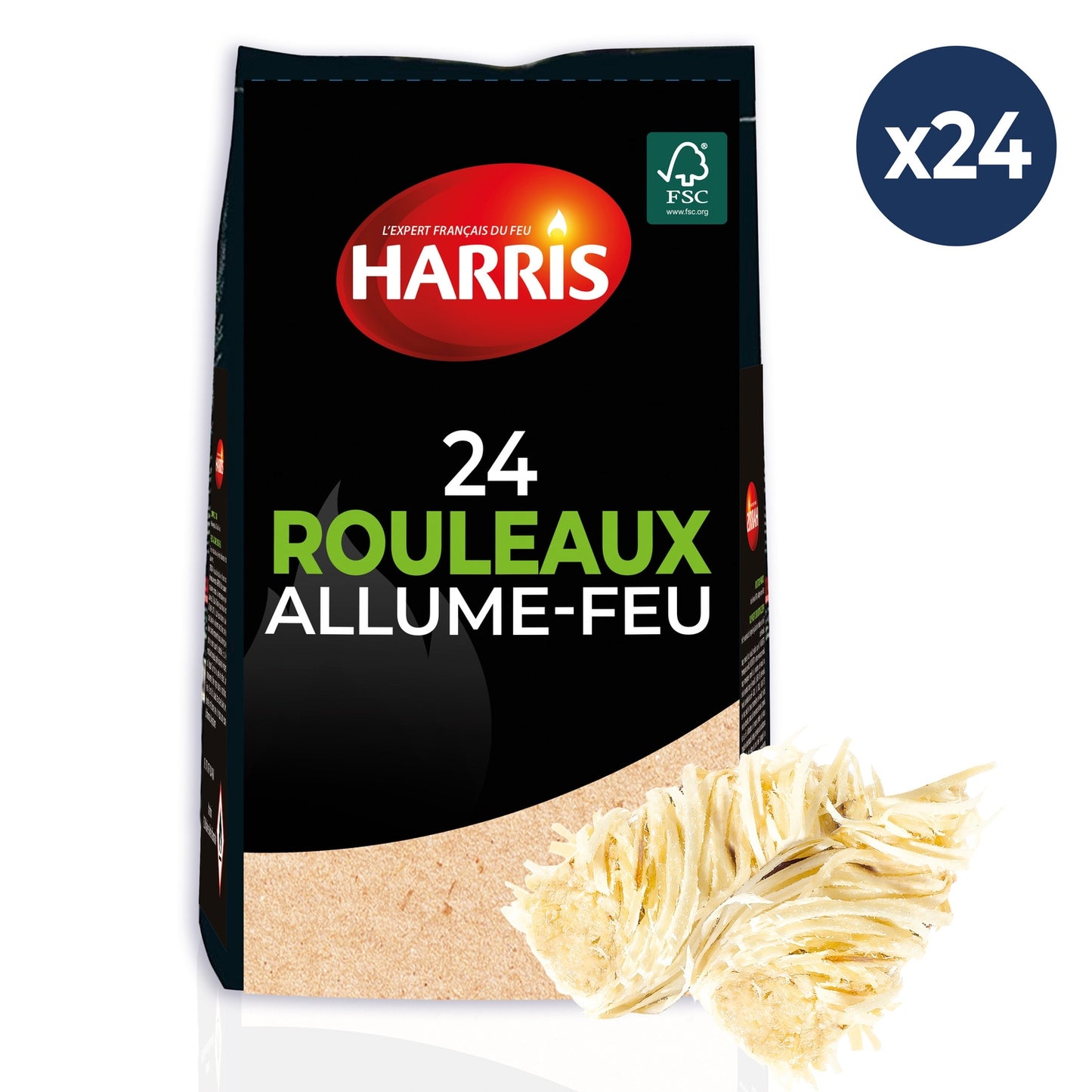 Allume-feux à la Laine de Bois et Cire Végétale HARRIS
