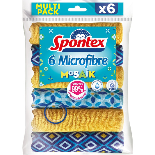 Mikrofaser Mosaik 6er Set SPONTEX