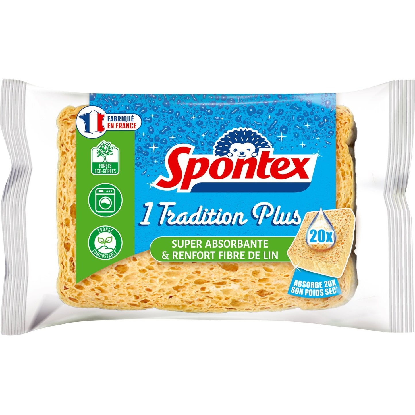 Super Absorbent Sponge and Linen Fiber Reinforcement 1 Tradition Plus SPONTEX