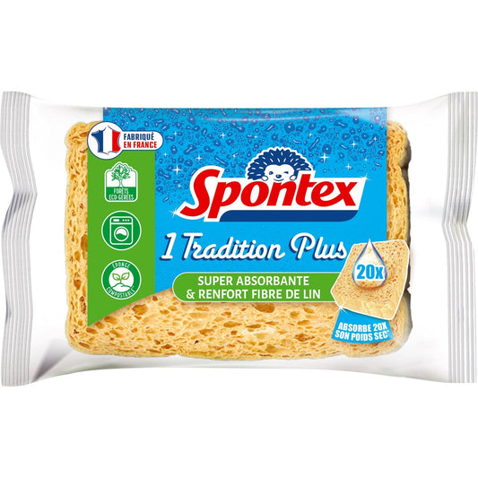 Super saugfähiger Schwamm und Leinenfaserverstärkung 1 Tradition Plus SPONTEX