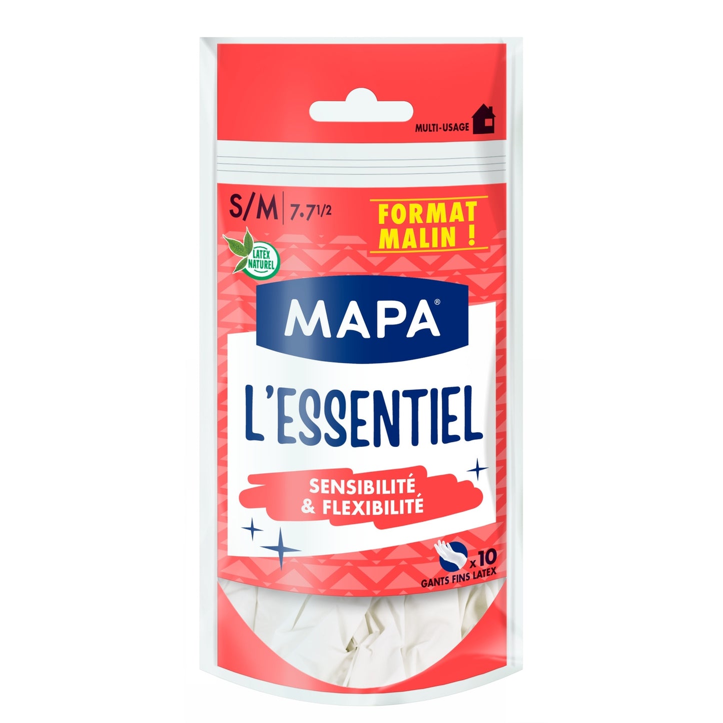 Gant de Ménage l'Essentiel S/M MAPA le lot de 10 gants