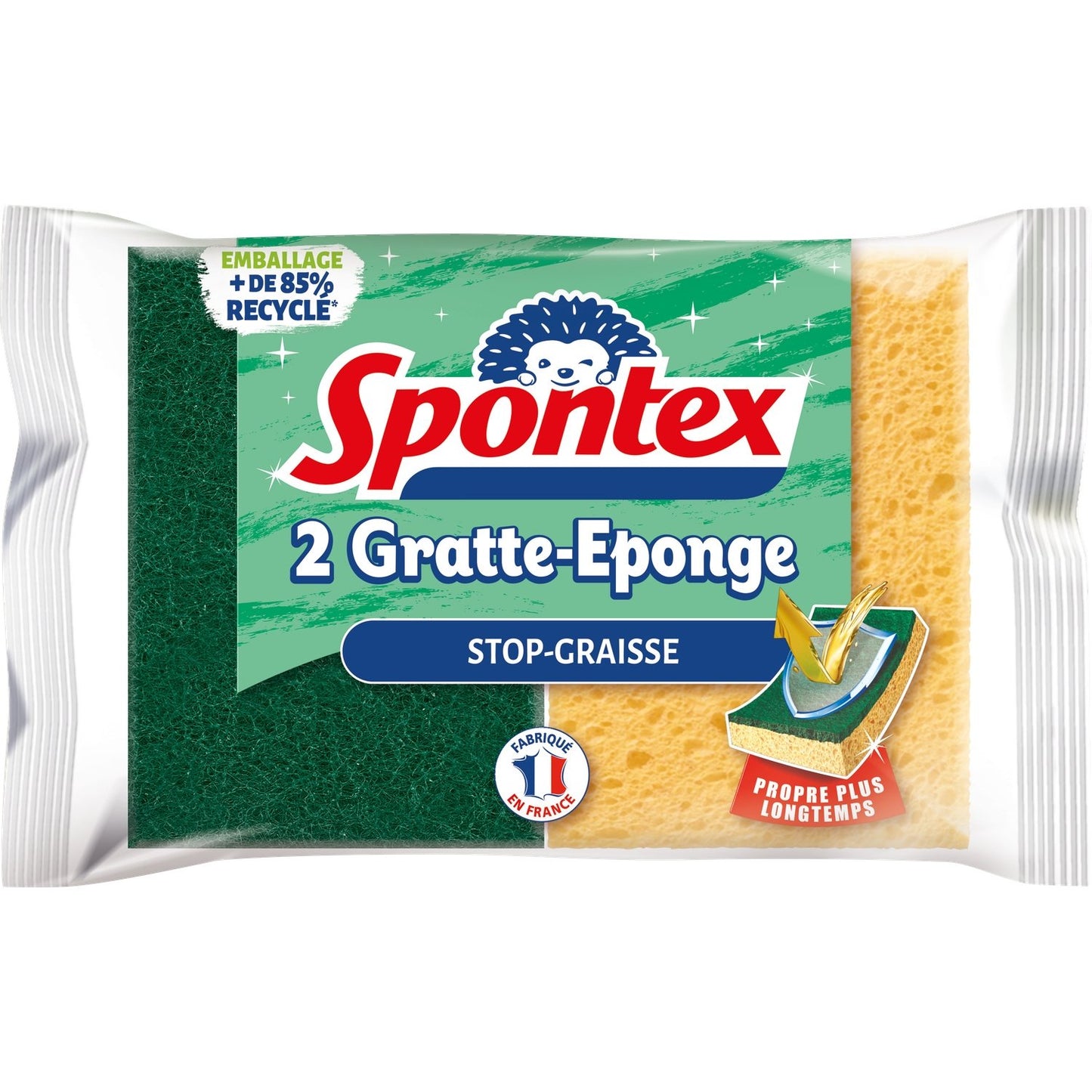 Eponge à Récurer Stop-Graisse SPONTEX le lot de 2