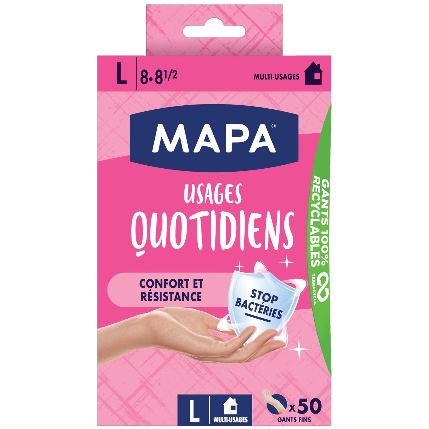 Gant Usages Quotidien Taille L MAPA le lot de 50 gants