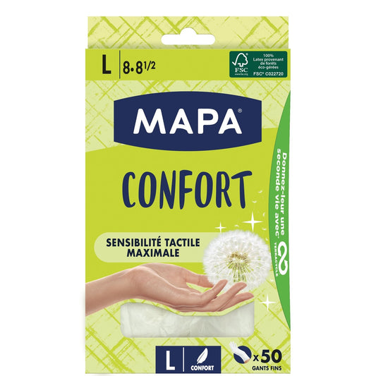 Feine Haut-Blumen-Handschuhe Größe L MAPA