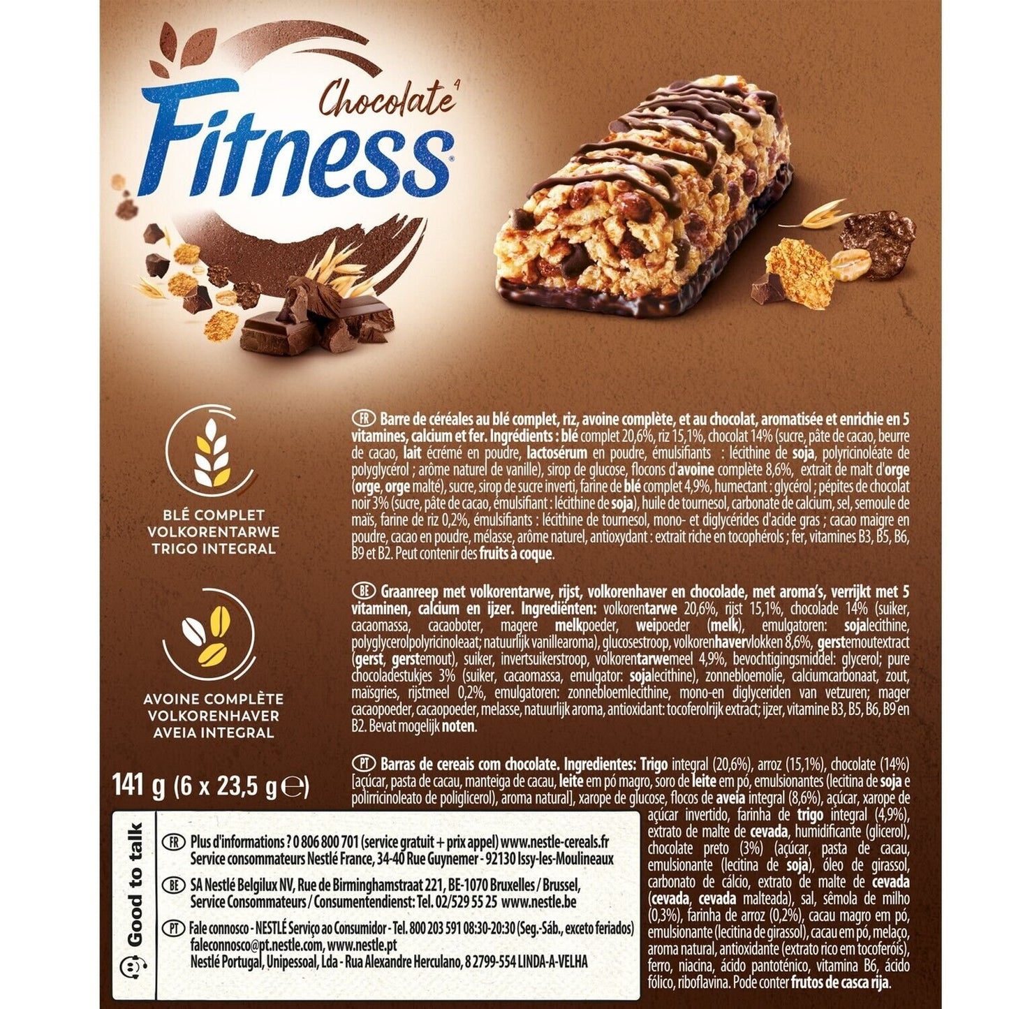 Barres Céréales Fitness Chocolat Noir NESTLE