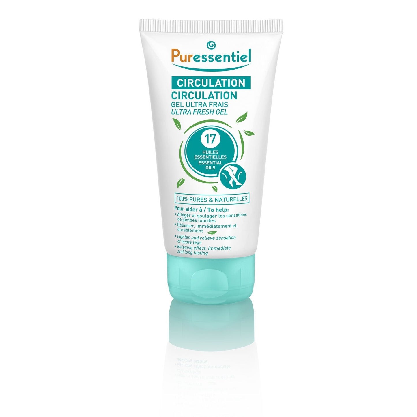 Gel Ultra Frais aux 17 Huiles Essentielles Jambes Lourdes PURESSENTIEL le tube de 125mL