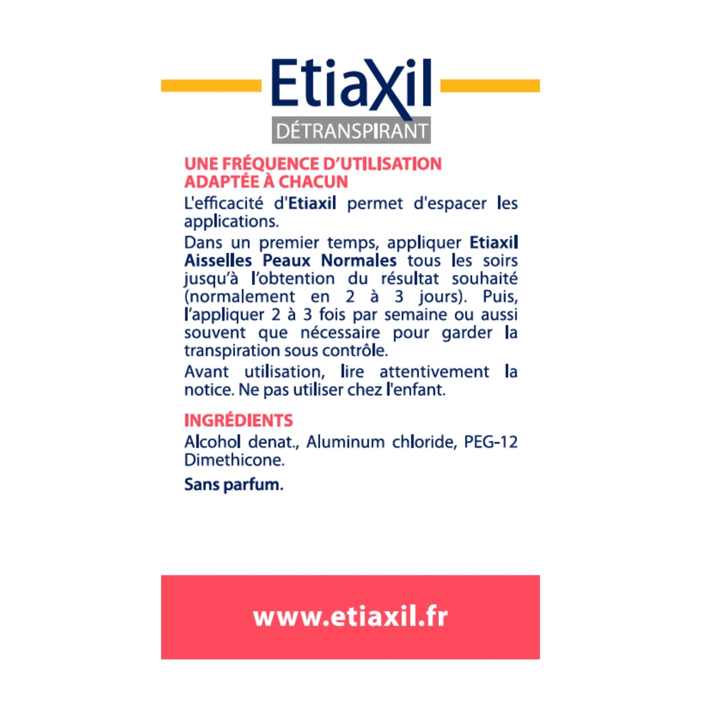 ETIAXIL Roll-On Achsel-Deodorant für normale Haut und übermäßige Schweißbildung 48h