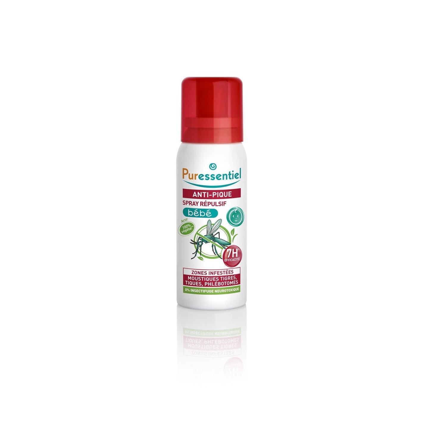 Anti-Moustiques Spray Bébé Efficacité 6h PURESSENTIEL le spray de 60mL