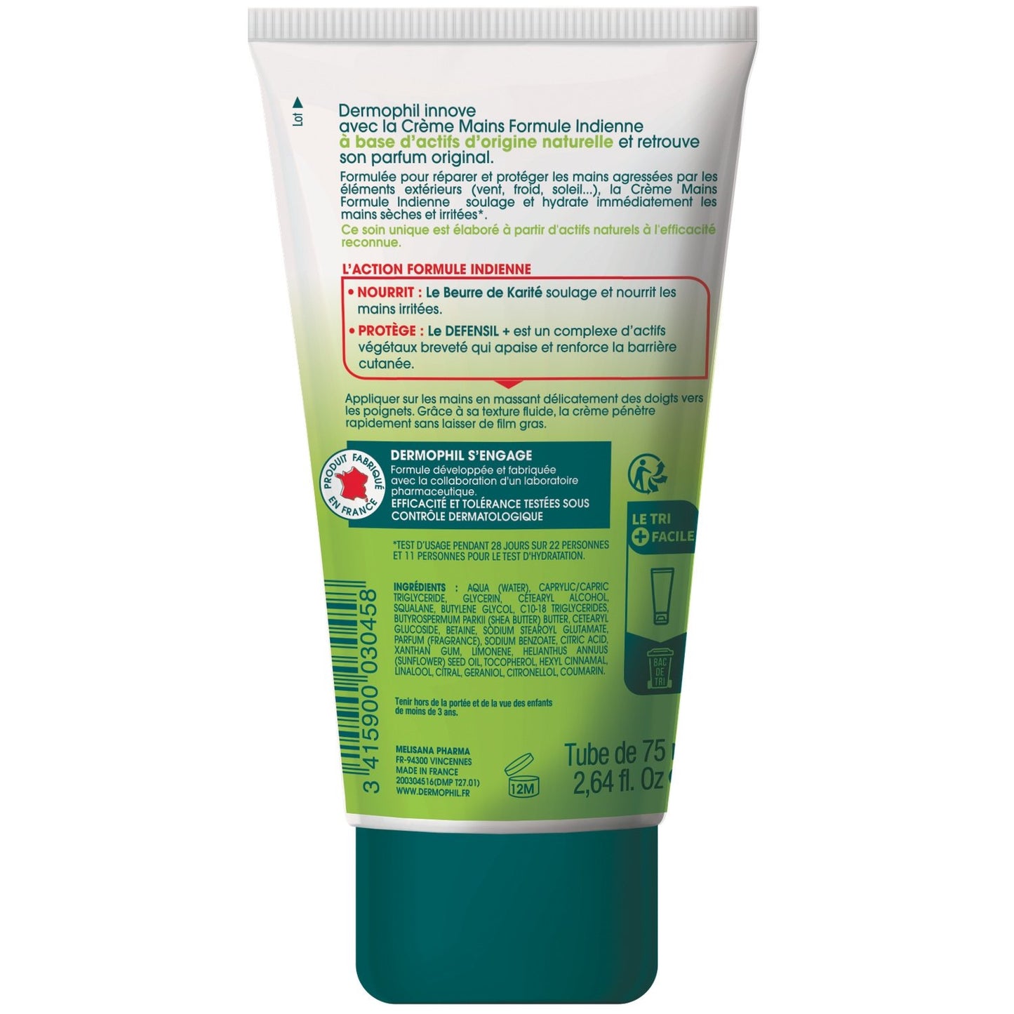 DERMOPHIL Indian Formula Schützende und reparierende Handcreme