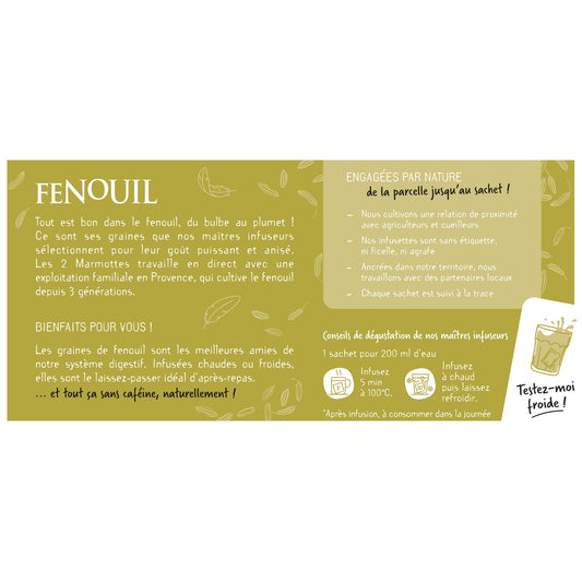 Infusion Fenouil les 2 MARMOTTES