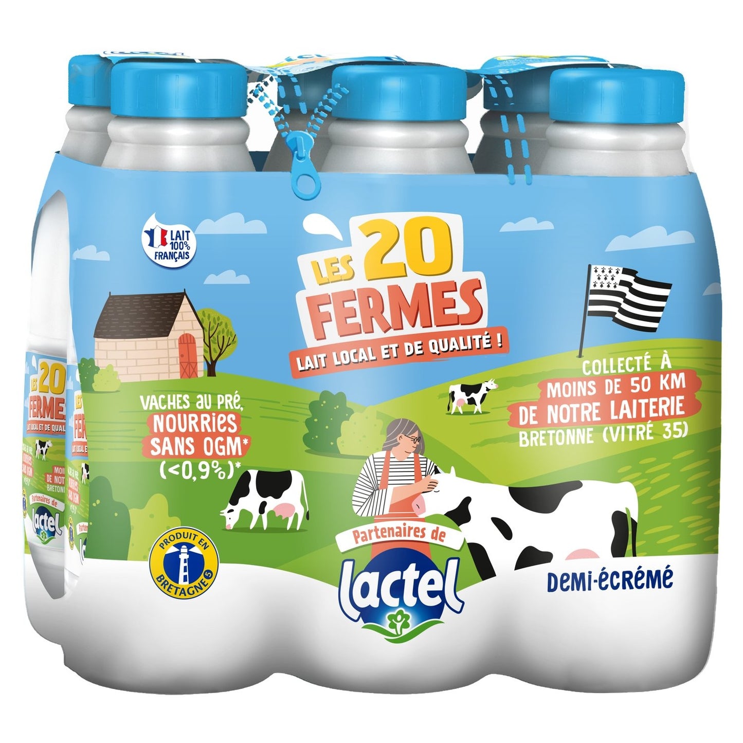 Lait Demi-Ecrémé UHT Filière LACTEL